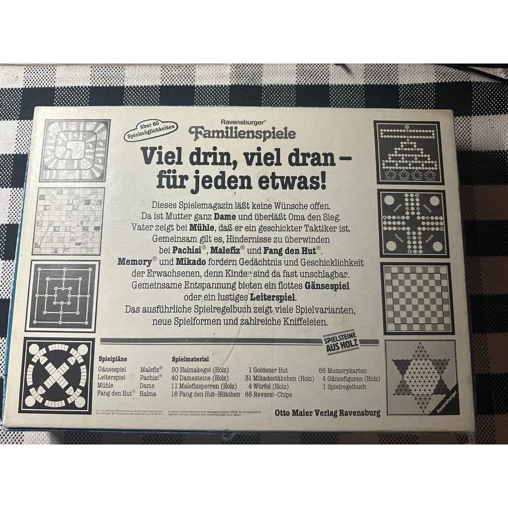 Ravensburger Familienspiele German Family Classic Games Collection 1986 Vintage‎
